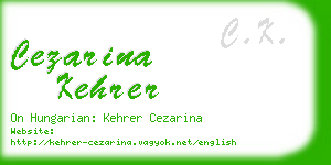 cezarina kehrer business card